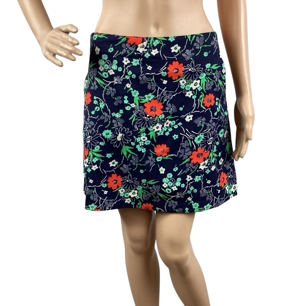 Lady Hagen Floral Golf Skort Size 4 Navy Green Red Built-in Shorts